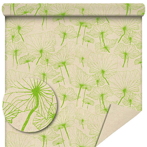 rouleau de papier d'herbe grasspaper avec imprimé de fleurs vertes