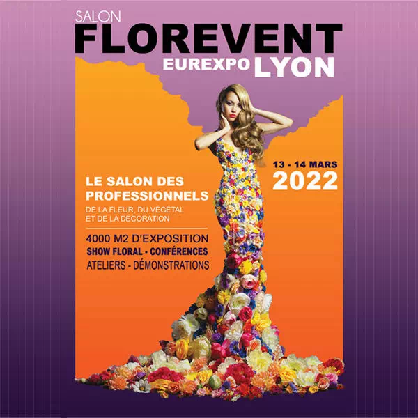 affiche salon Florevent Lyon mars 2022